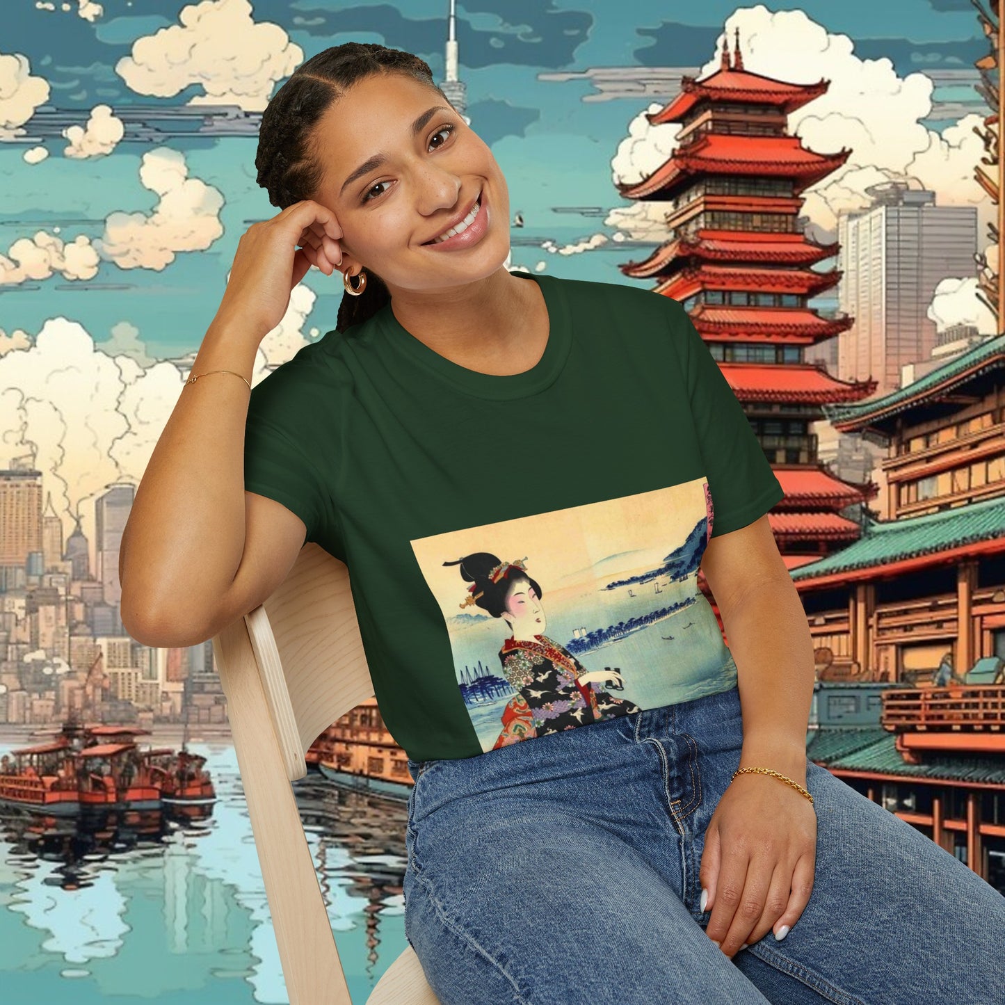 Geisha - Unisex Softstyle T-Shirt