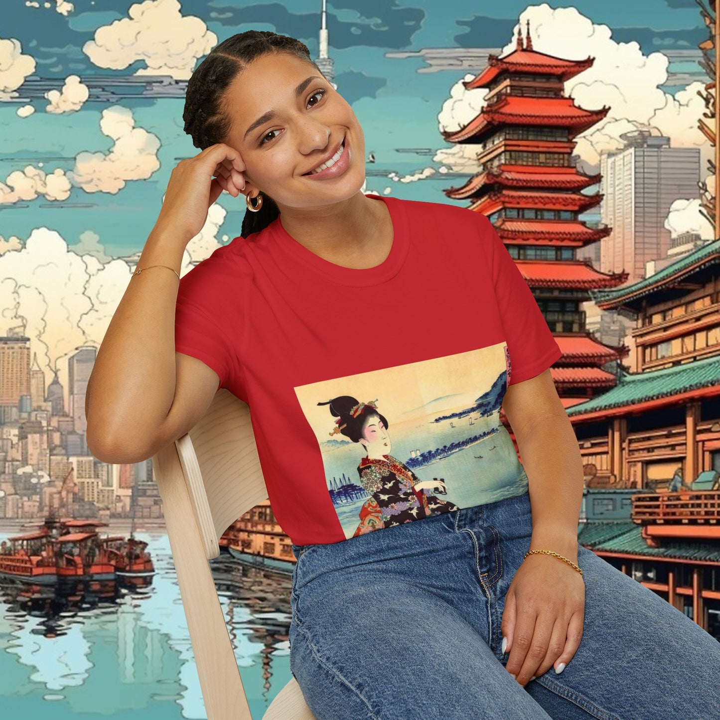 Geisha - Unisex Softstyle T-Shirt