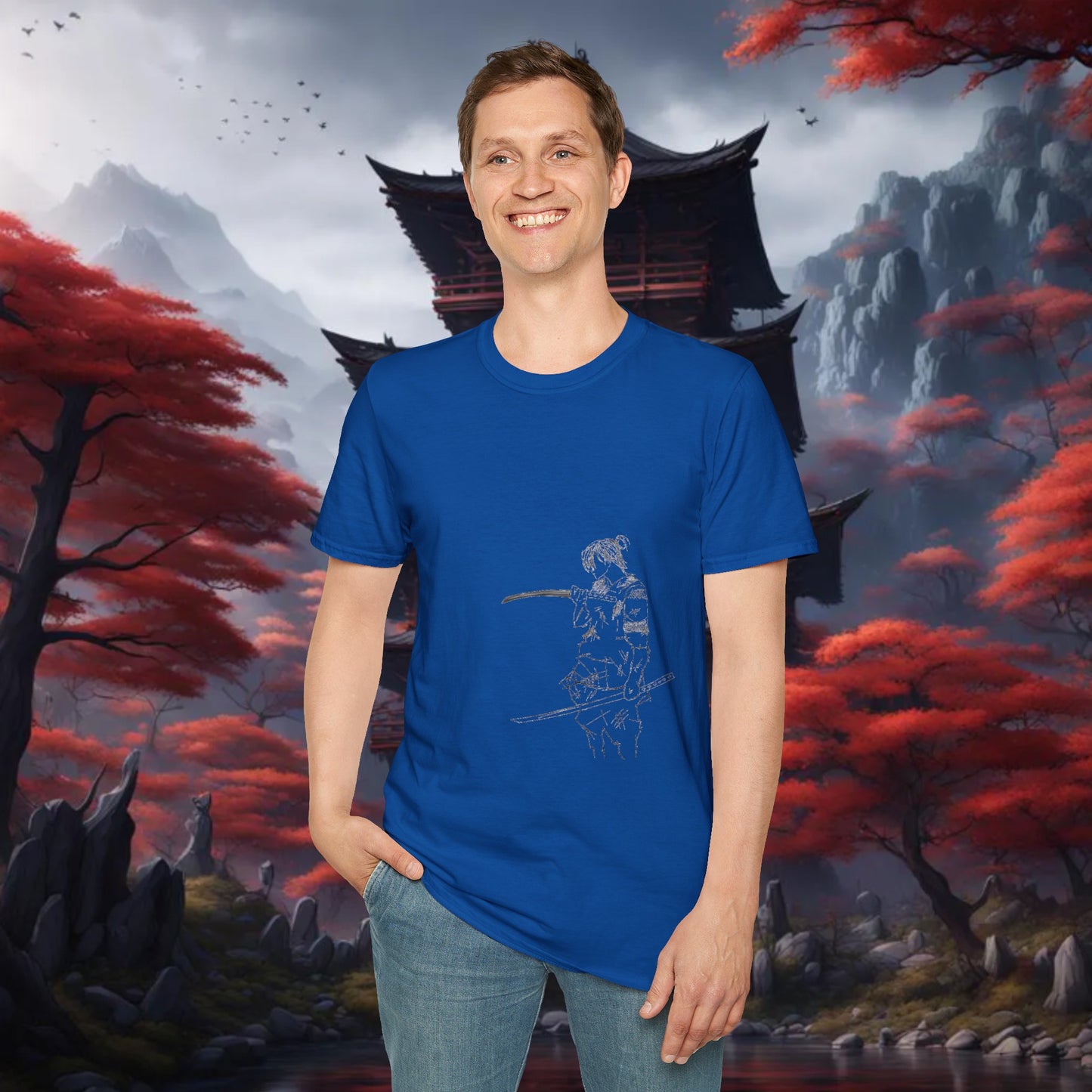 Lone Samurai - Unisex Softstyle T-Shirt