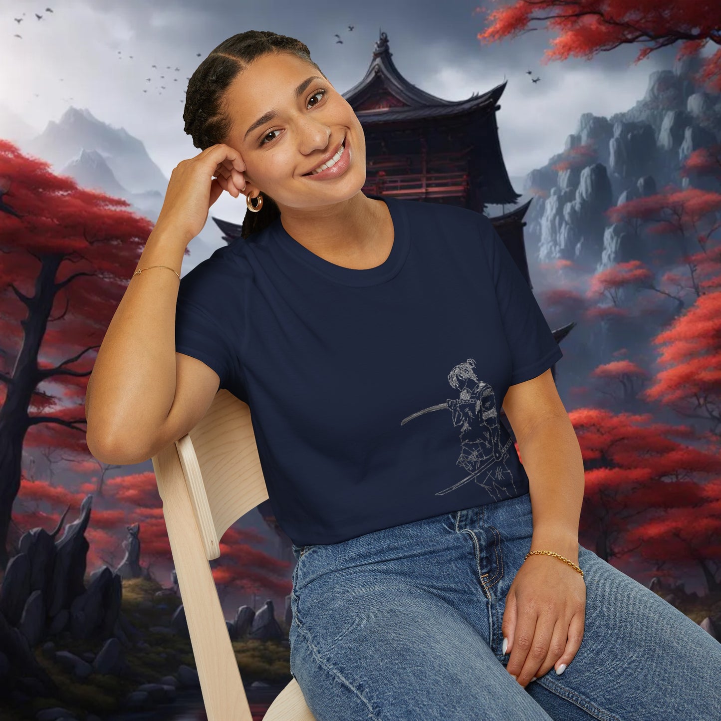 Lone Samurai - Unisex Softstyle T-Shirt