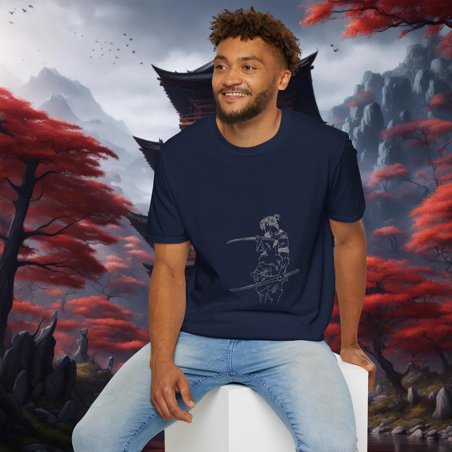 Lone Samurai - Unisex Softstyle T-Shirt